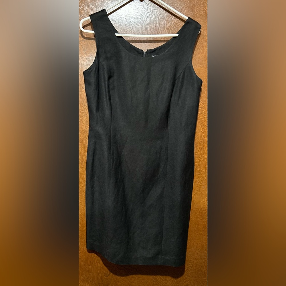 Dress, linen, black